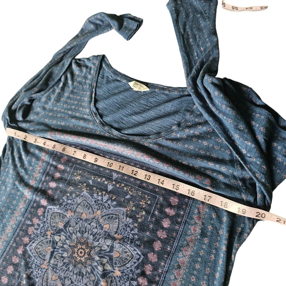 Lucky Brand Women's Long Sleeved Boho Print Top size L - Picture 8 of 11